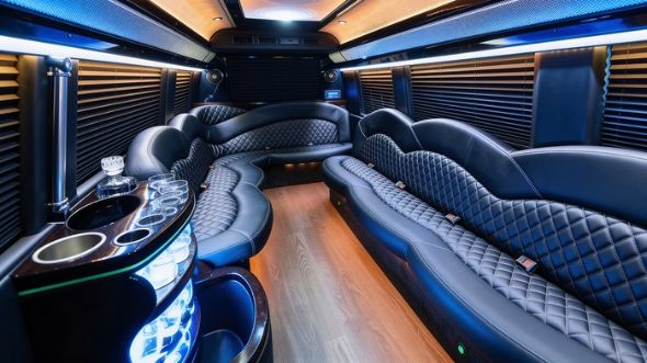 league city sprinter limousine interior