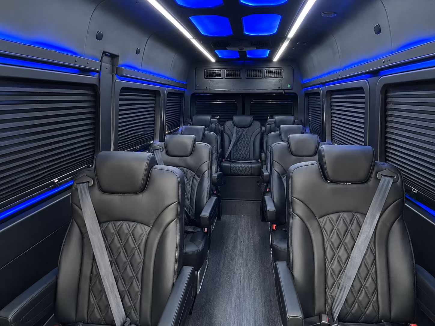 league city 12 passenger sprinter van inside