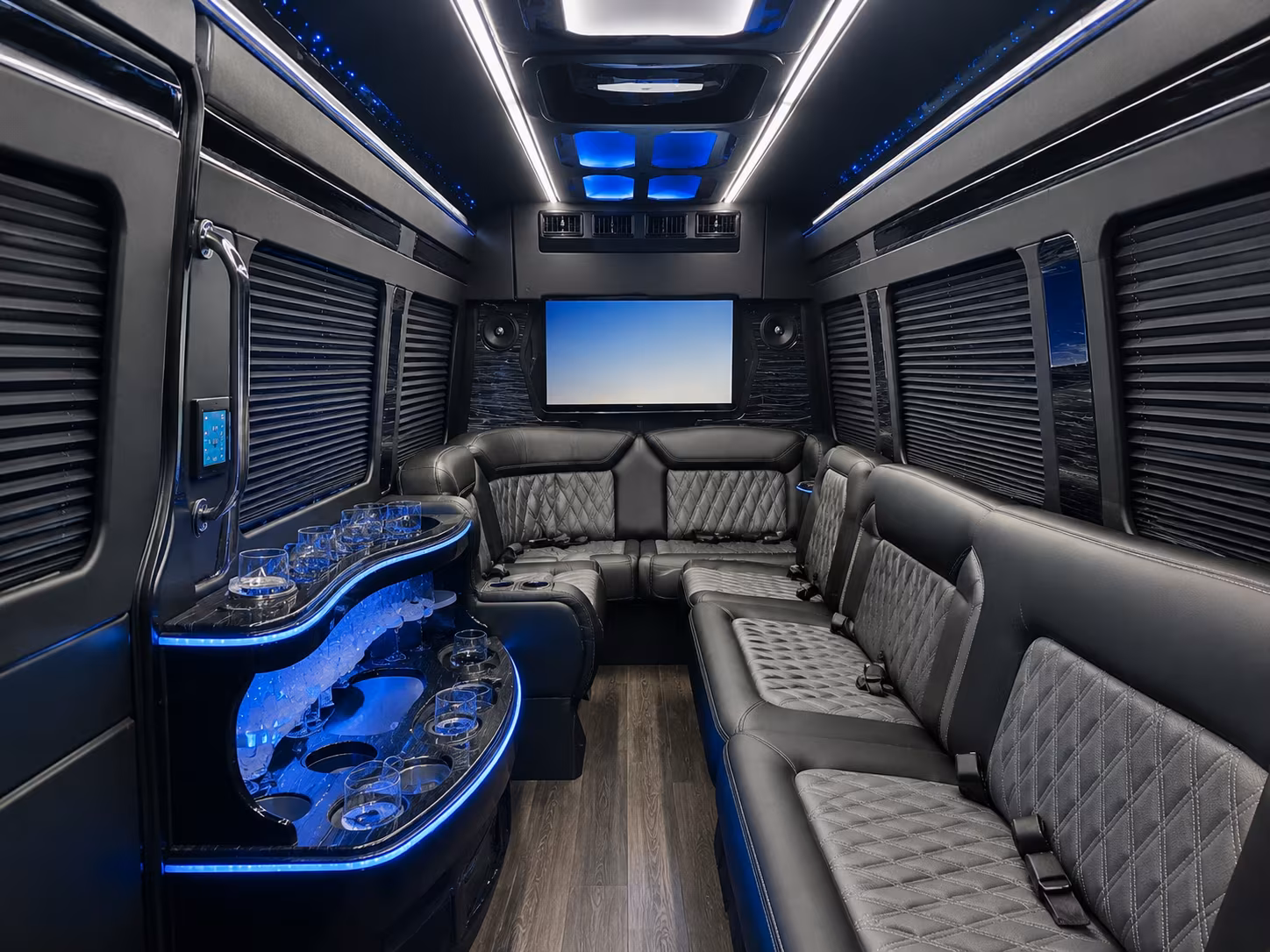 league city sprinter limousine interior