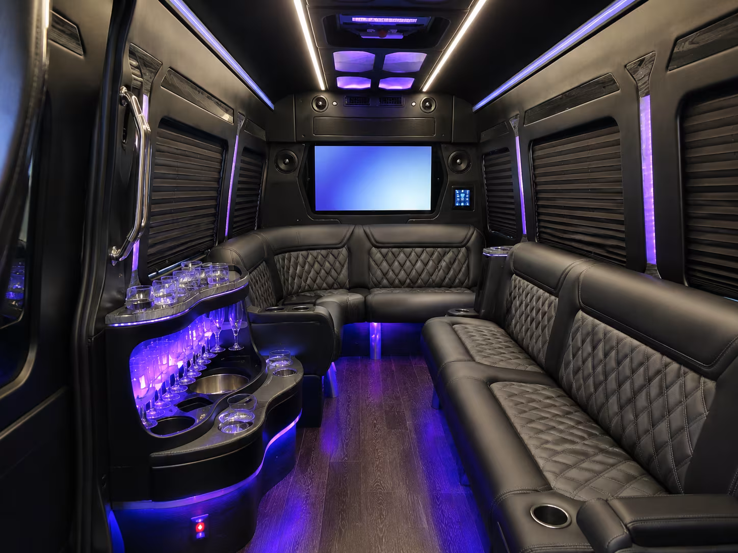 prom night dinner stops and multi venue sprinter van transportation in league city